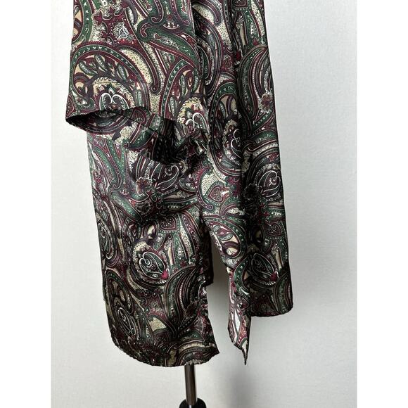 VTG Y2K Victoria's Secret Paisley Button Up Sleep Shirt Night Gown Large - Picture 7 of 15